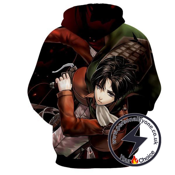 Attack On Titan - Eren Yeager 3D - Attack On Titan Hoodies